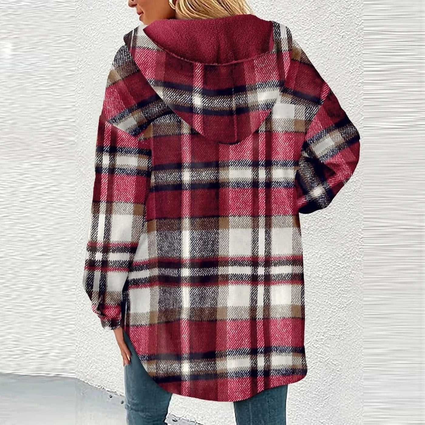 Women Chic Jackets Autumn Winter Lapel Patchwork Coats Casual Office Jacket