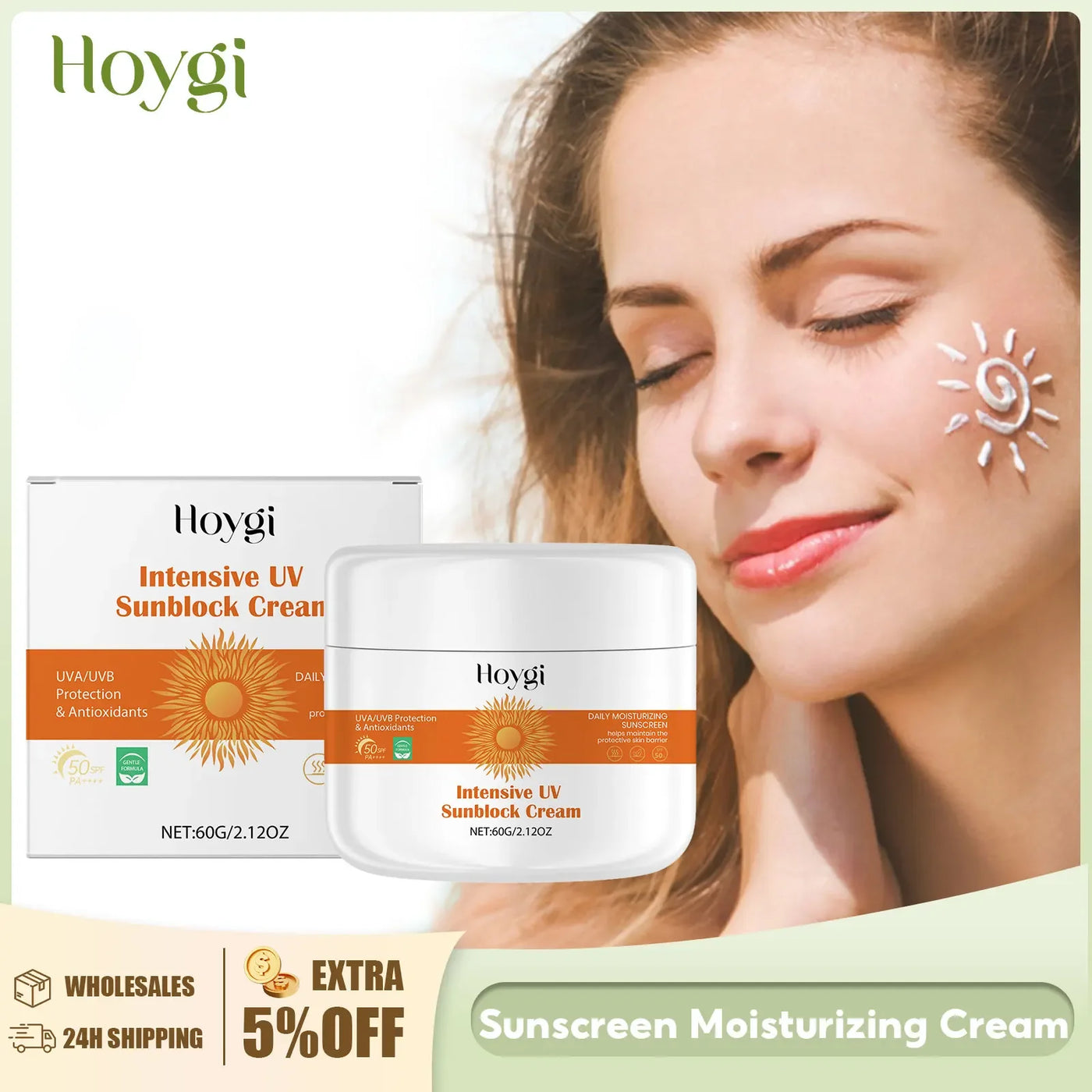 Sunscreen Cream Spf 50+ UV Protective Reduce Dryness Oil Control Anti Oxidant Nourishing High Sun Protection Sun Isolation Cream
