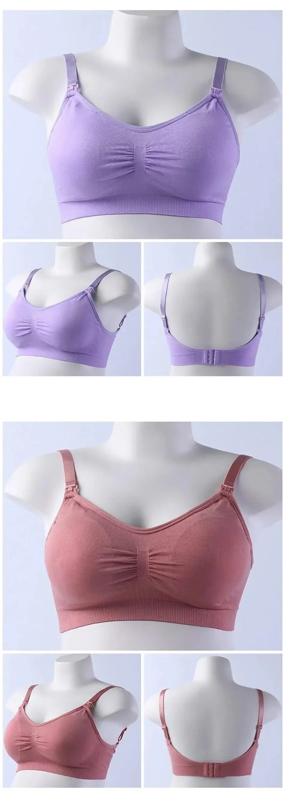 Maternity Nursing Bras Detachable Breathable Breastfeeding Pregnant Women Seamless Underwear Breast Feeding Plus Size Bralette
