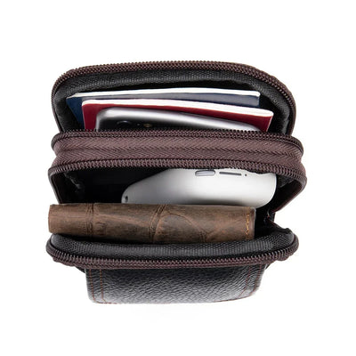 Shoulder Bag for Men Black Phone Bags Small Belt Bags Men Waist Pack Casual Messenger Bags