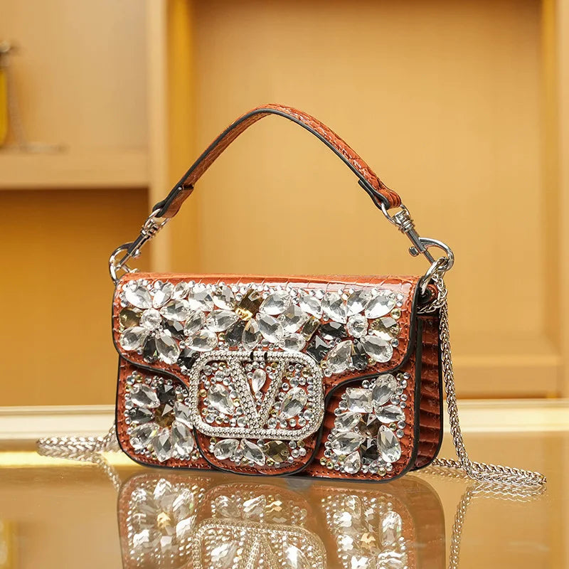 Chic Women's Crossbody Bag Leather Shoulder Handbag Designer Tote Purse Ladies Modern Elegant