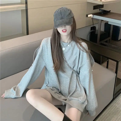 Woman T-shirt Black Plain Top for Women Loose Off Tshirt Shoulder Sexy Designer 2024 New Arrivals Korea Clothing Stylish Alt Tee