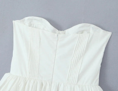 Luxury dresses women 2025 Summer dresses for women evening party dresses bodycon white mini dress elegant ruffle dress tube top