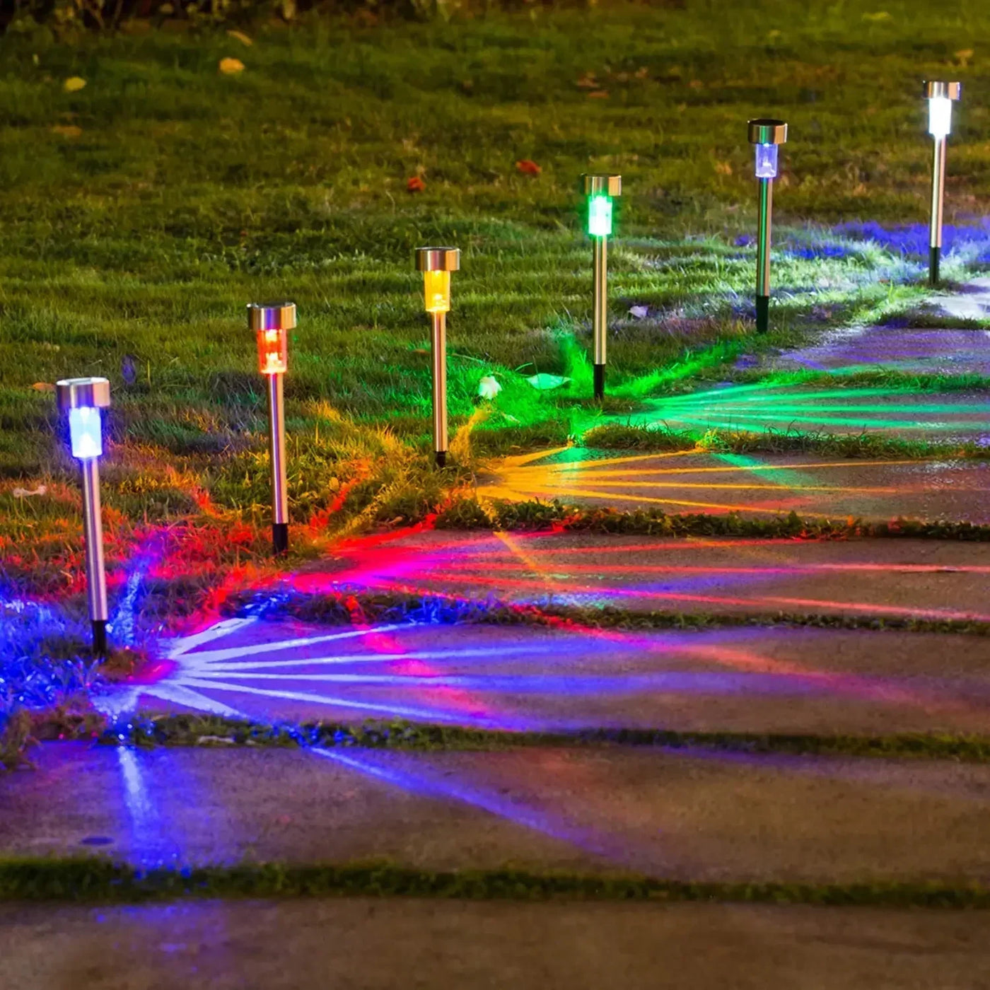 Outdoor Solar Lights Garden Lamp Solar Powered Waterproof Landscape Path LED Light for Yard Backyard Lawn Patio Decorative