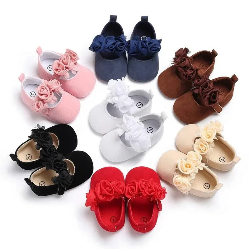 Children's Soft-Soled Flat Shoes With Design | Baby Shoes For All Seasons 0-1 Year Old |Girls Princess Shoes | First Walkers