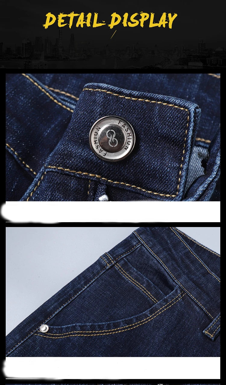 New Men Classic Jeans Jean Homme Pantalones Hombre Men Mannen Soft Black Biker Masculino Denim Overalls Mens Pants Size 30-40
