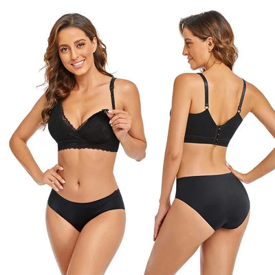 Maternity Nursing Bras Women Lace Breastfeeding Removable Padded