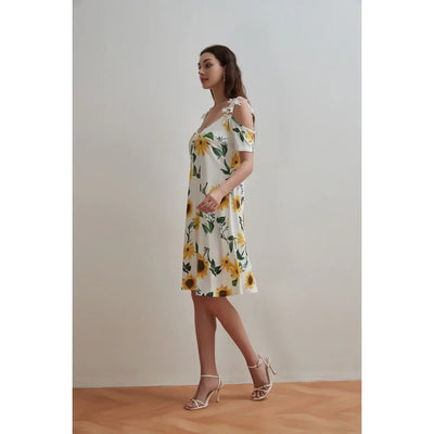Women'S Elegant Dresses 2025 Summer New Women's Fashionable Lace V-neck classic style Dress Summer Casual Bohemian Daily dress