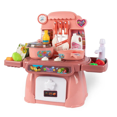Simulated Kitchen Toys Kitchenware Lighting and Sounds Cooking Game Set Children Fun Educational Toy Educational Toys Boys Girls