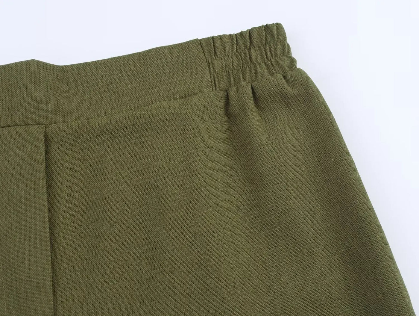 2025 new women's clothing European and American style fashionable versatile blended loose elastic trousers