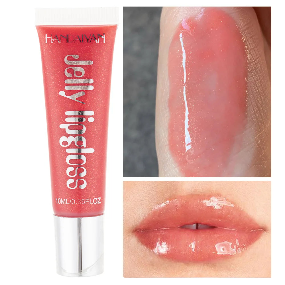 Candy Shades Moisturizing Lip Gloss Lip Oil Makeup Shinny Nutritious Liquid Lip Glosses Cherry Jelly Oil Clear Lipgloss