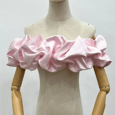 Bridal One-shoulder Satin Shawl Covering Side Breasts Strappy Shawl Lady Dinner Party Dress Scarf Wedding Dresses Accessories