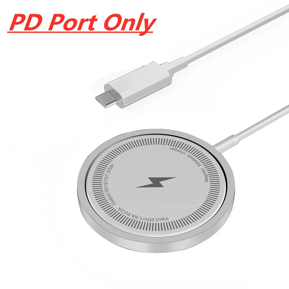 Magnetic Wireless Charger Fast Charging Pad Stand for iPhone 16 15 14 13 12Pro Max Airpods PD USB A Phone Chargers Dock Station