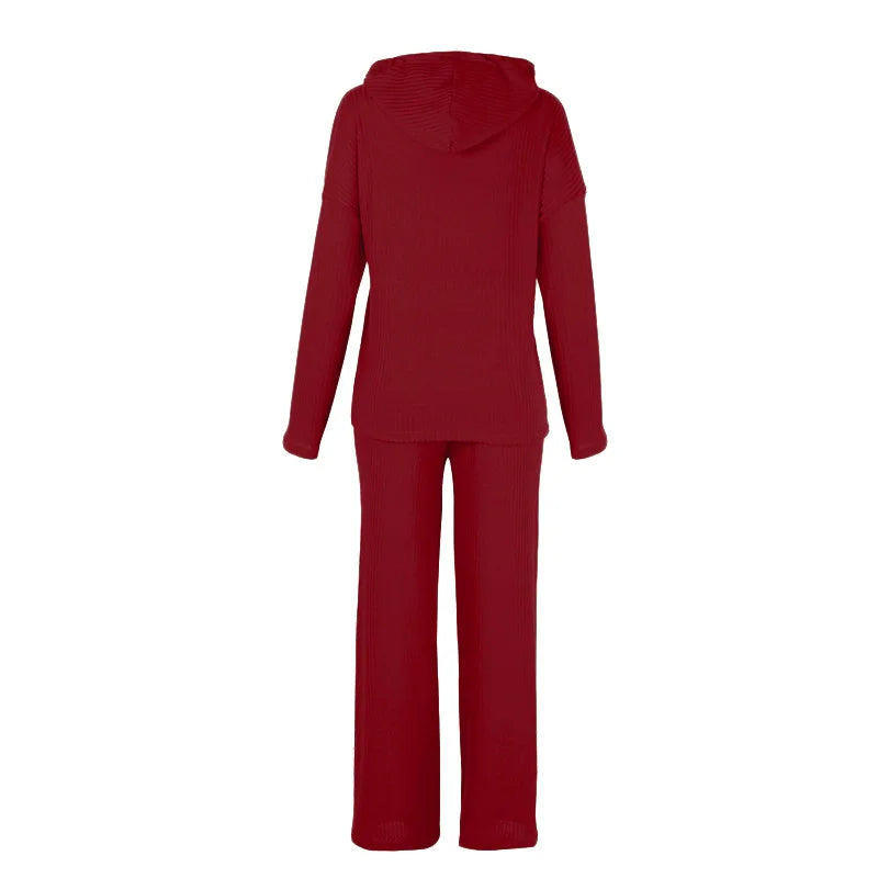 2023 Autumn Casual Wear Women Lounge Tracksuit 2 Piece Set Loose Lounge Sets Ladies Hooded Sweat Suit Outfits Female