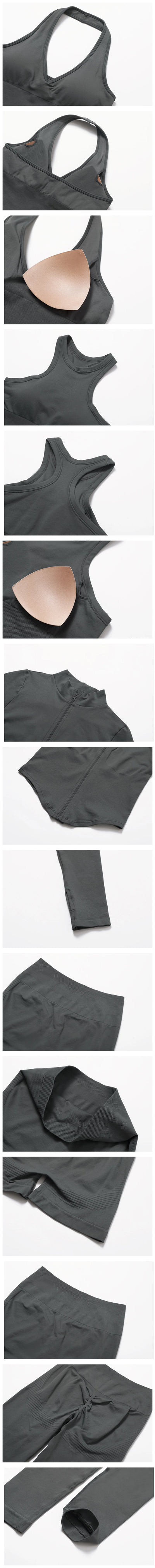Seamless Athletic Wear Women's Clothes 2 Pieces Yoga Set Workout Sportswear Gym Clothing High Waist Leggings Fitness Sports Suit