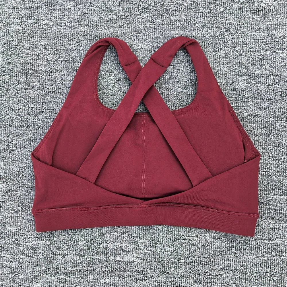 Breathable Sports Bra for Women, Fitness Top, Push Up Sport Bra, Fixed Pad, Yoga Underwear, Sport Tops Running Vest, Gym Wear