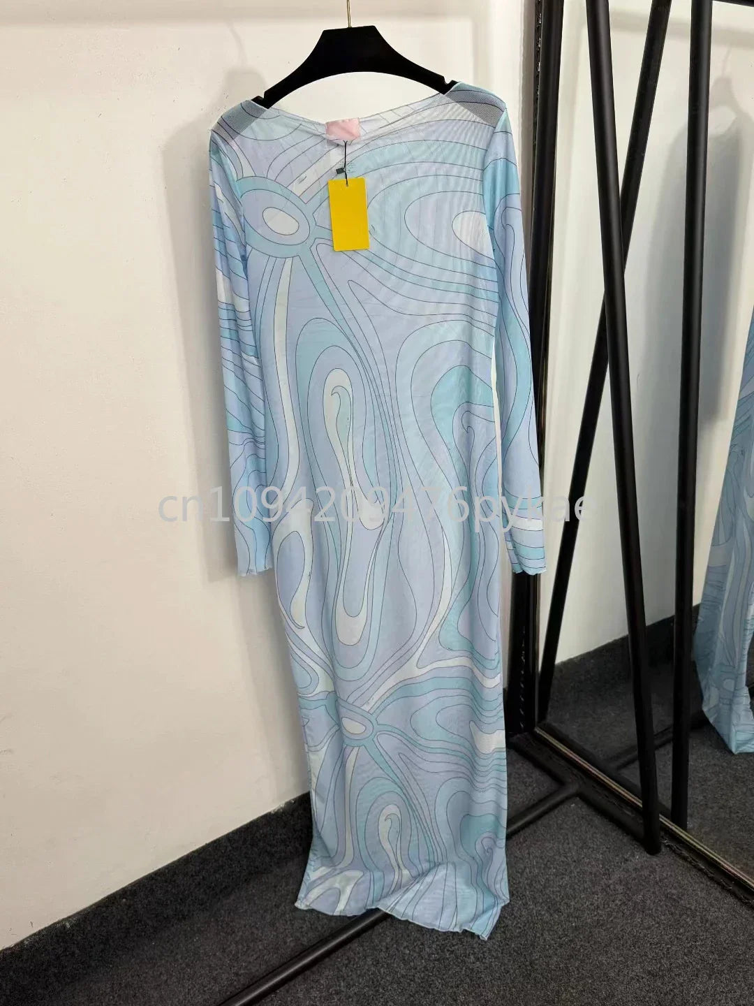Luxury Design Women's Blue Scarf Swimsuit Designer Brand Lady Beach Swimswear