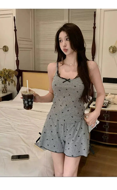 Women's Summer Suit Women's Pajamas Set Trousers Sets Sleepwear Pijama Pajama Woman Shorts Home Clothes Sleep Lounge Underwear
