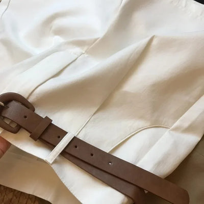 New Wide Leg Shorts for Women 2024 Summer Thin Cotton A Line Short Pants Office Lady Classic Loose Casual Zipper Women‘s Shorts