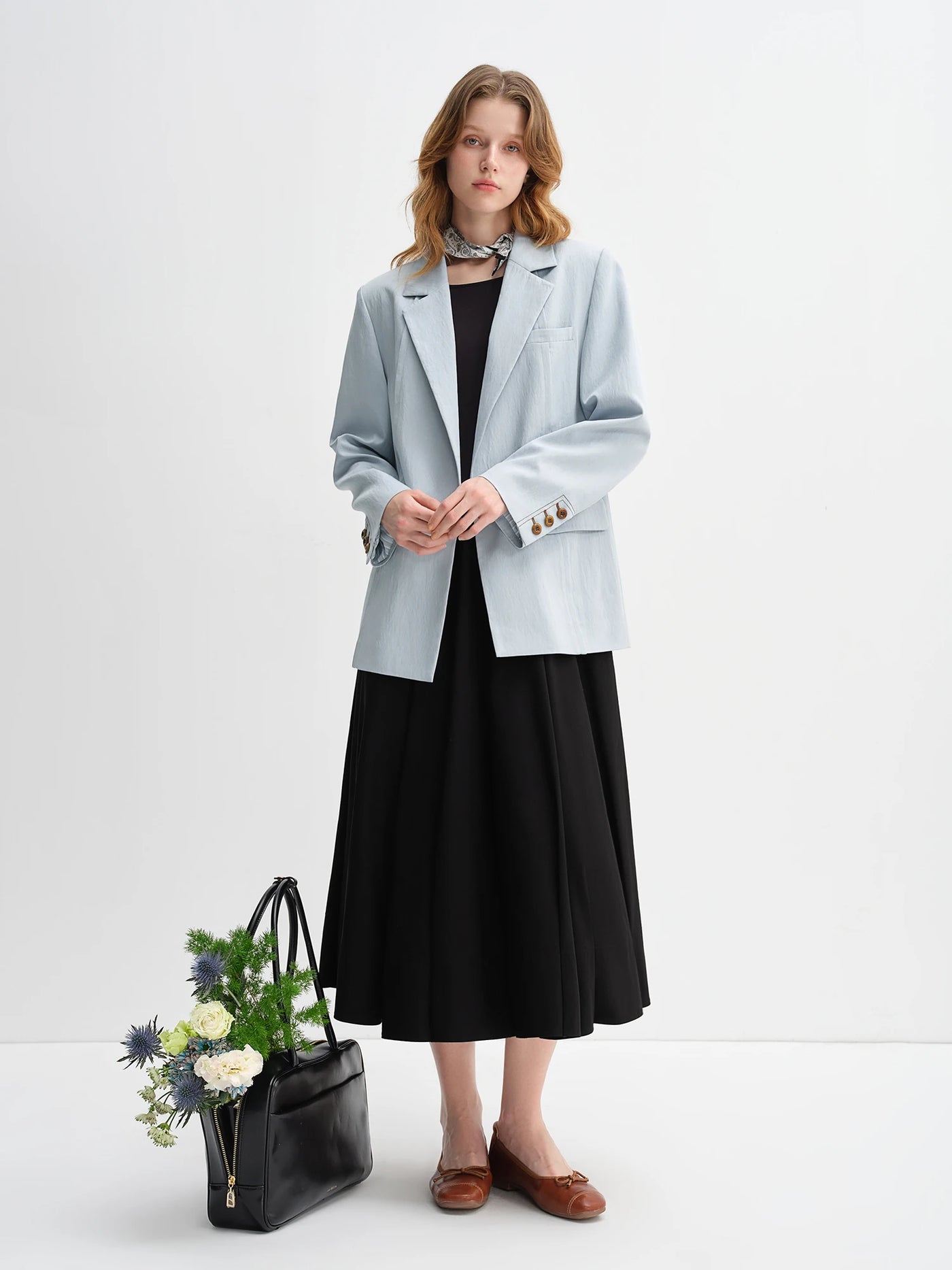 DUSHU Women's Light and Simple Commuting One-button Silhouette Suit 2025 Autumn New Casual Simple Short Jacket 25DS83087