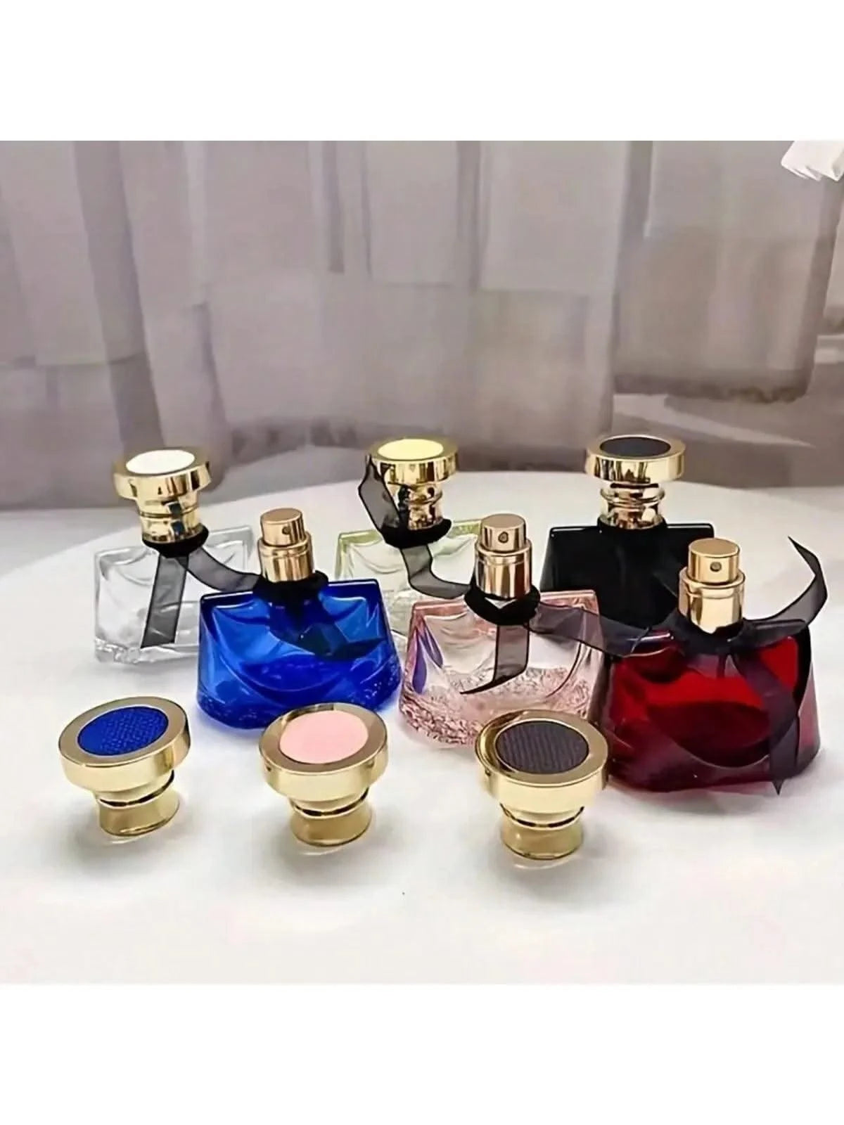 Luxury 1.01oz Glass Perfume Atomizer - Portable, Refillable & Scent-Free Spray Bottle for Travel & Cosmetics, Empty Bottle