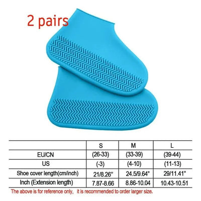 Waterproof Rain Shoes Covers Silicone Non-slip Wear-resistant Outdoor Adult Children Boots Portable Elastic Reusable