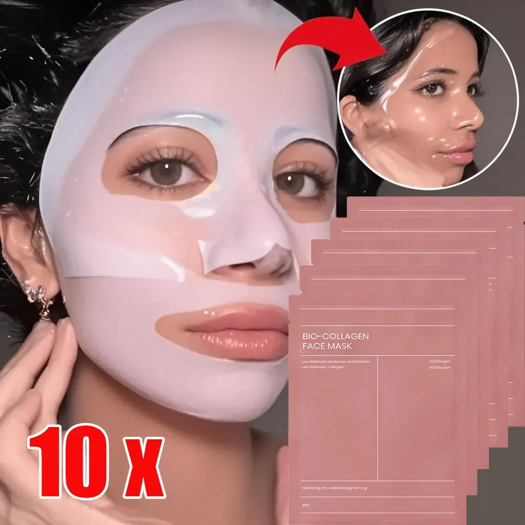 Bio-Collagen Face Mask Anti-Wrinkle Firming Overnight Mask With Hydrolyzed Moisturizing Refreshing Brightening Repair Skin Care