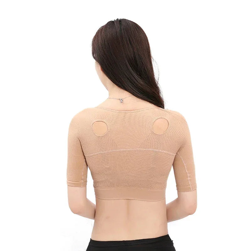 Upper Arm Shaper Women Shoulder Slimmer Compression Shapewear Sleeves Body Shaper Humpback Posture Corrector Back Support Tops