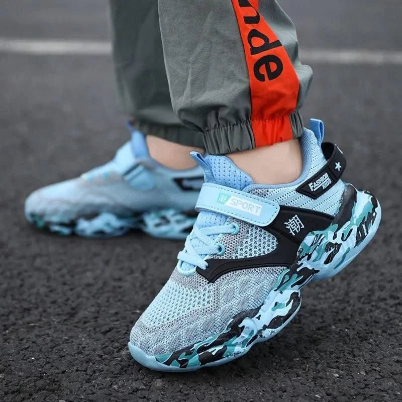 Children's Shoes Boys' Sports Shoes Summer Breathable Fly Woven Shoes Double Mesh Kid's Comfort Big Kids Pop Boys Soft Soled