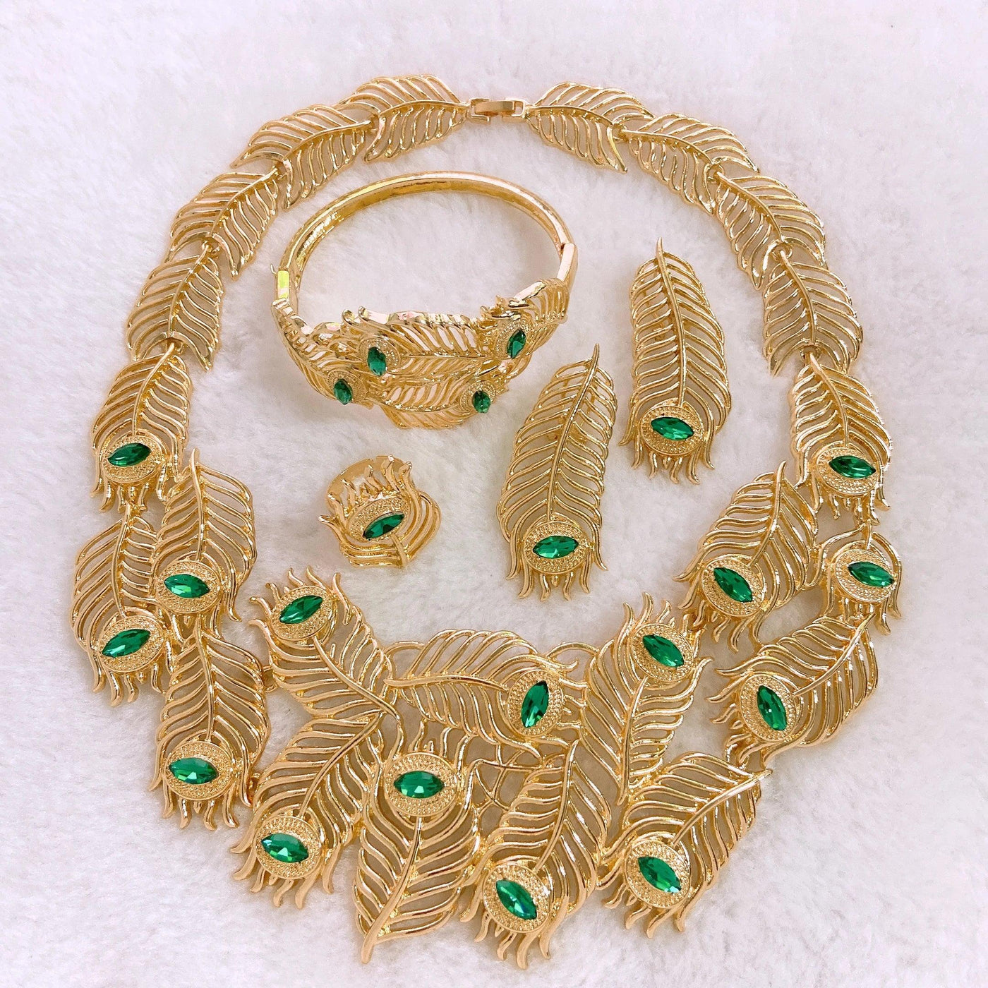 Luxury Woman Long Necklace Unique Design Italian Wedding Party Earrings Bracelets Gold Plated Jewelry Accessories High Quality