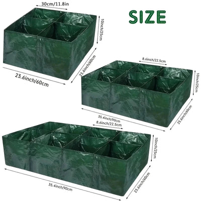Garden Planting Bag Multi-gird Felt Growing Bag Rectangle Planting Nursery Pot Vegetable Tomato Potato Planting Container Plant
