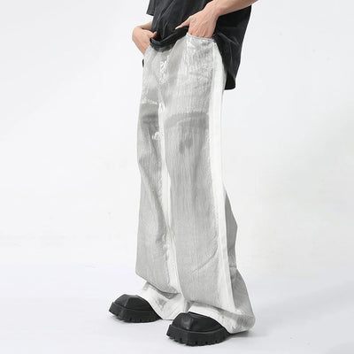 Men's White Baggy Jeans Dirty Printed Grunge Y2K Loose Straight Denim Pants Harajuku Oversized Streetwear Jeans Trousers Male