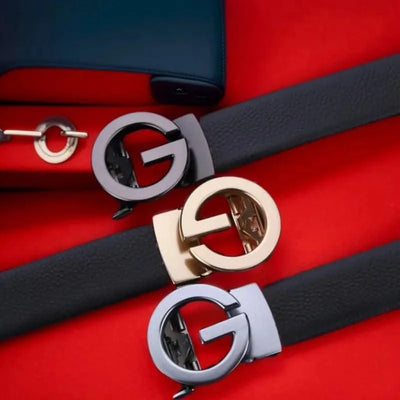 Men's Belt Letter Light Luxury Fashion Real Leather Pants