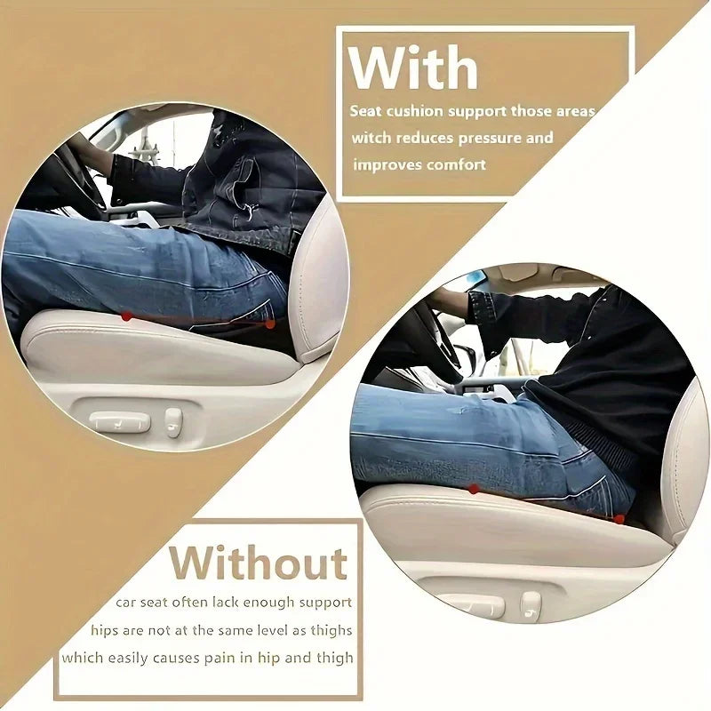 Car Seat Cushion, 2 in 1 Memory Foam Seat Pad for Sciatica and Lower Back Pain Relief, Seat Cushion for Car Seat Driver