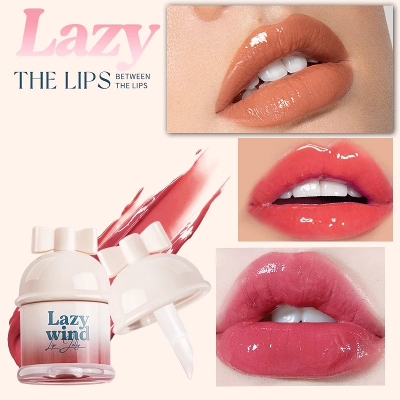 Mirror Gloss Jelly Lipstick, Long Lasting Waterproof Lip Glaze, Contains butter from avocado trees and sunflower seed oil