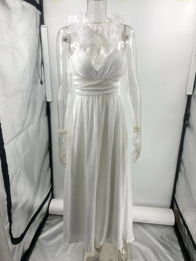 Elegant Women's Long Dresses 2025 New Summer Party White Dresses Vestido Sexys Mujer Verano Feestjurken Y2k Vestidos De Gala