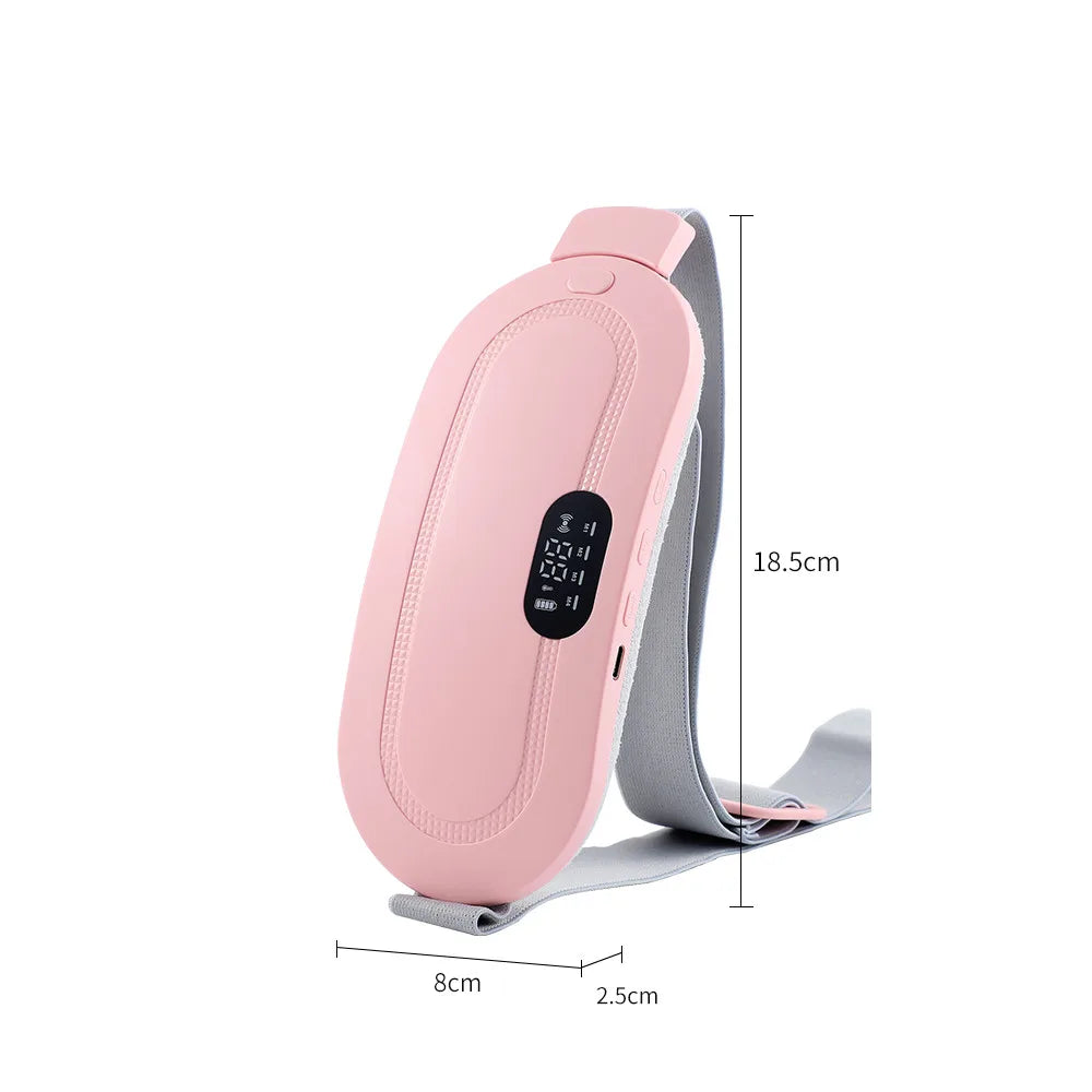 Electric Waist Massager Women Vibrator Menstrual Cramp Period Pain Relief Warmer Blood Circulation Abdominal Massage Belt