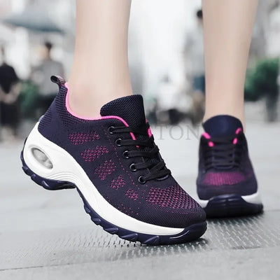 Woman Sneakers Fashion Casual Shoes Summer Air Cushion Mesh Female Shoes Comfortable Breathable Heightening Sneakers for Women