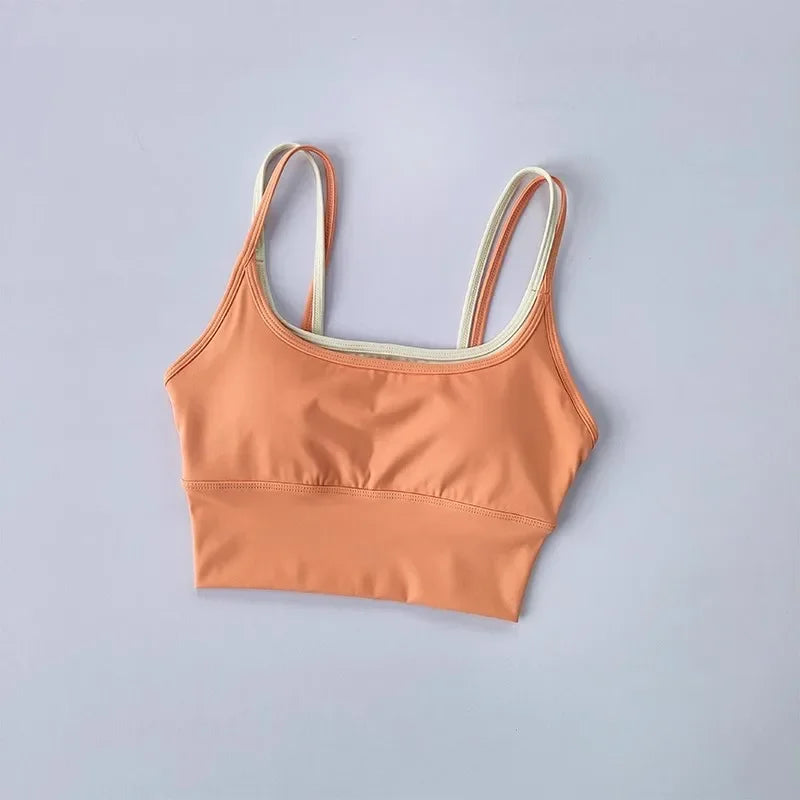 Women Breathable Sports Bra Shockproof Fitness Tops Push Up Gym Crop Top Brassiere Sport Bras Gym Workout Top Seamless Yoga Bra