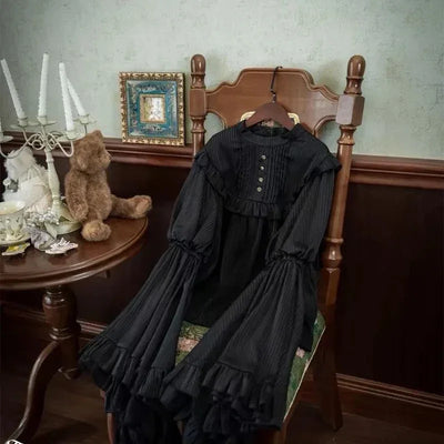 Japanese Y2k Lolita Blouse Women Ruffle Sleeve Harajuku Tops Sweet Gothic Aesthetic Vintage Cosplay Shirts Blusas Mujer De Moda