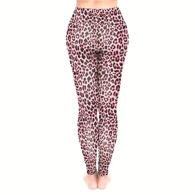 DeanFire Comfortable Pink Leo Print Fitness Leggins Sexy Silm Pants Ankle Length Women Leggings