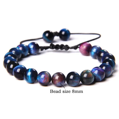Garnets Stone Beads Bracelets Fashion Adjustable Braided Rope Bracelets Bangles Men Women Yoga Healing Balance Bracelets Jewelry