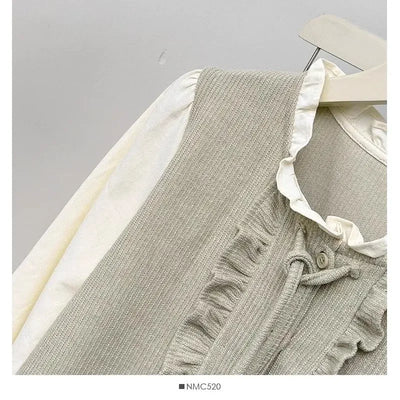 French Ruffle Bow Tie Long Sleeve Blouse Women's Autumn Luxury Chic