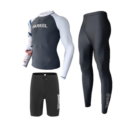 Long Sleeve Neoprene Wetsuit Women Rash Guards Swimwear Two-Piece Swimsuit Men Surfing Swimming Suit Beach Diving Bath Suit