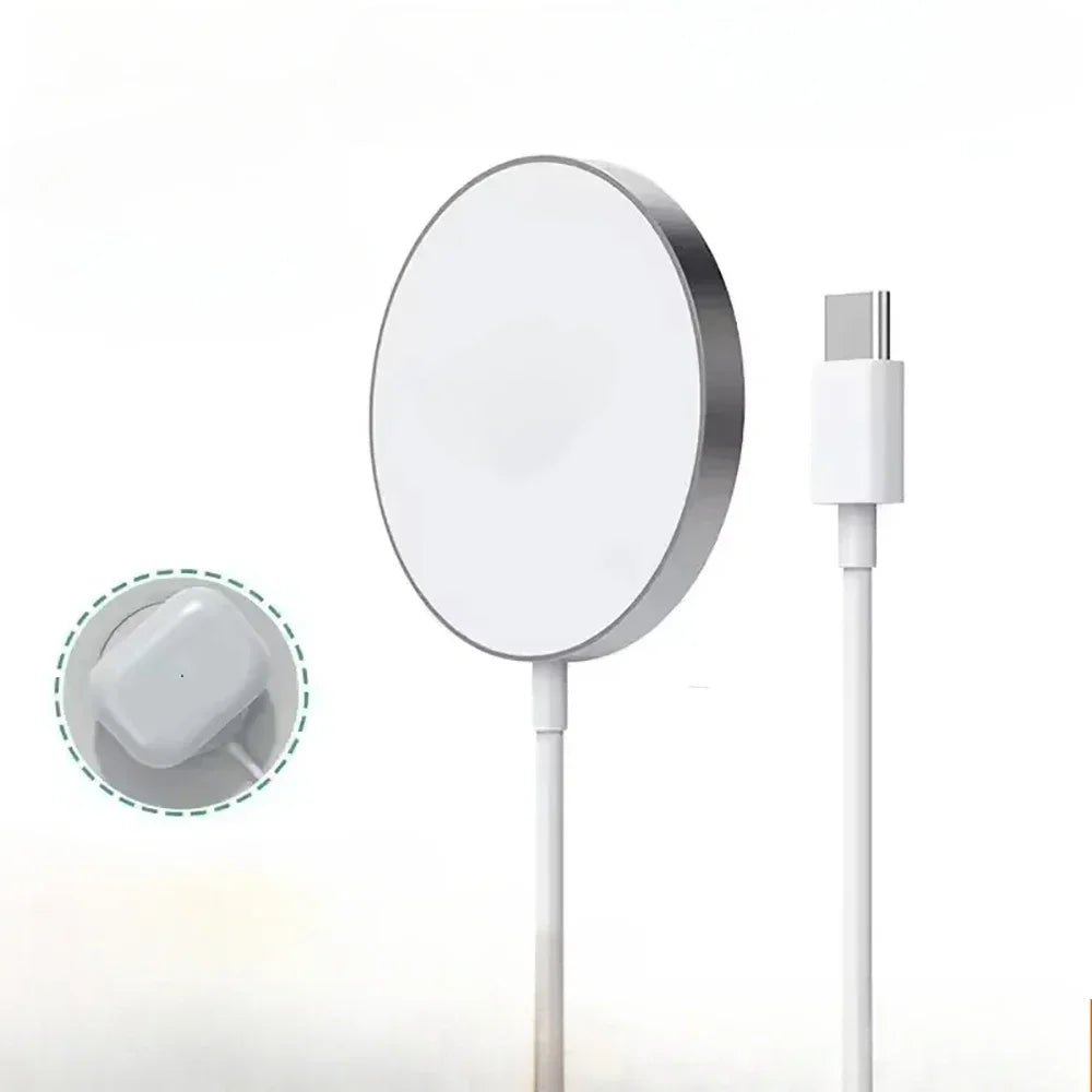 30W Magnetic Wireless Charger Dock Station With Type C Fast Charging Cable For iPhone 16 15 pro Max Airpods Phone Charger Holder