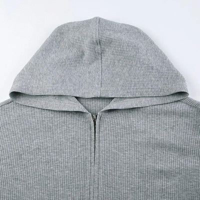 Solid Sport 3 Piece Set Crop Vest Hoodie Tracksuit Women Casual Sweatshirt Coat Mini Short Matching Set Sportswear 3 PCS Outfit
