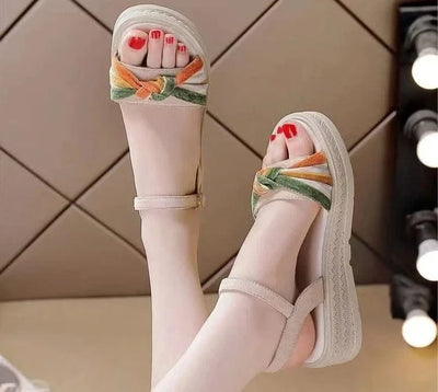 Woman Shoes Open Toe Platform Sandals for Women 2025 Luxury Summer Offers Sandal Anti Slip Hot Comfort Low Price Footwear Sales