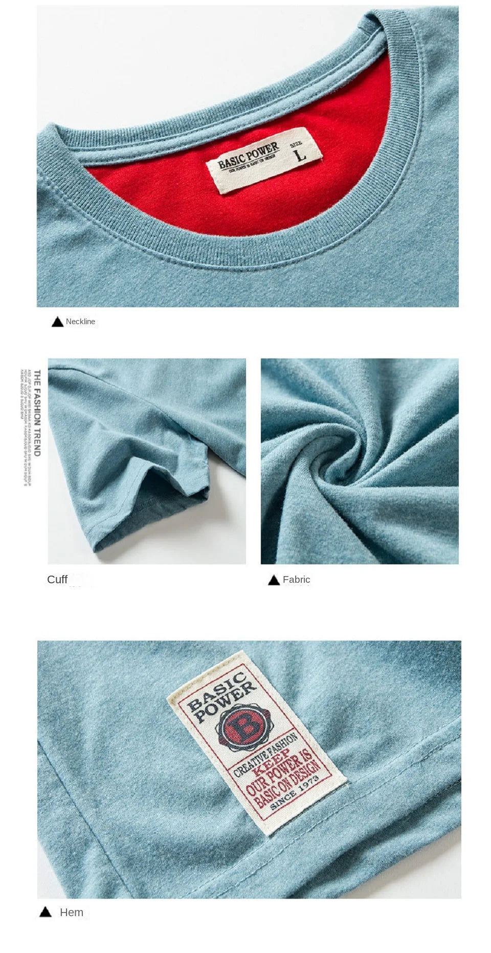 Men's T-shirt Cotton White Blue T Shirt Men Autumn Summer Causal O-neck Basic Tshirt Male High Quality Classical Tops Designer