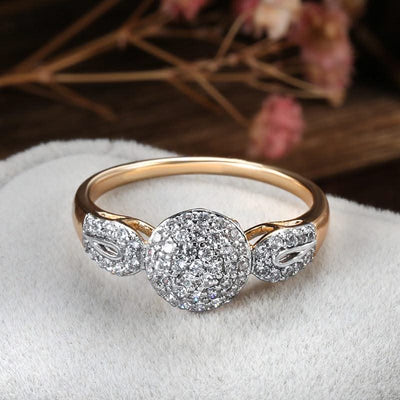 Elegant Original 18k Rose Gold Wedding Ring for Women Jewellery Austrian Crystals Gift