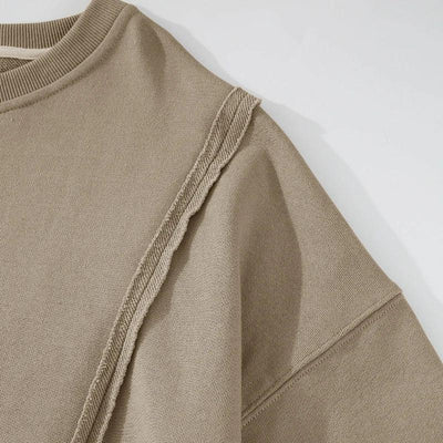 Oversized 100% Cotton Women Sweatshirts Long Sleeve Patchwork Open Side Streetwear Harajuku Pullovers Autumn Clothes For Women